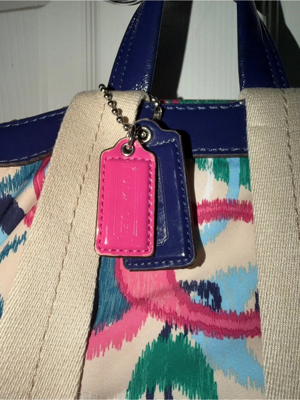 Authentic Mini Coach Scribble C Multicolor Drawstring Flap Backpack